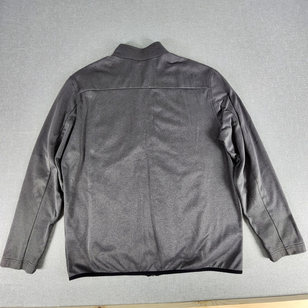 Callaway Men XL Stylish Hybrid Golf Jacket Quilted Full Zip Mock Neck Gray Black